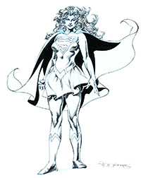Supergirl Specialty Art by Rudy Nebres