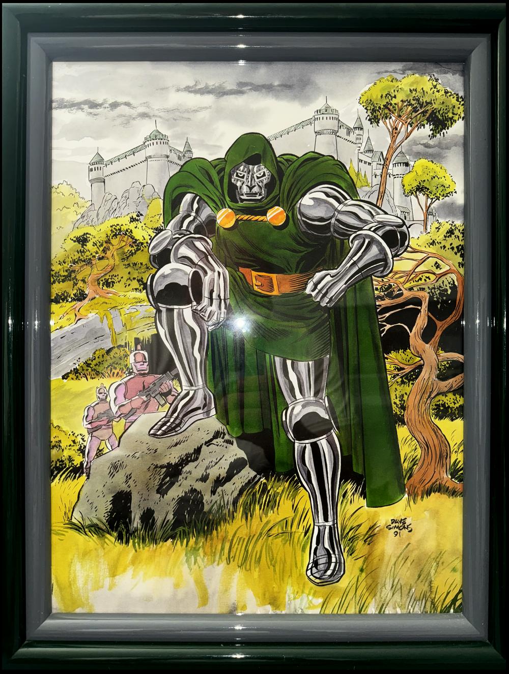 Image: Doctor Doom color pin-up artwork by Dave Simons