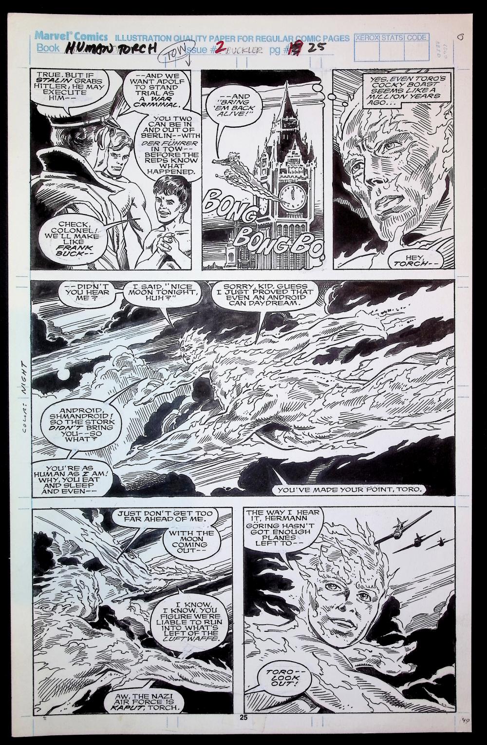 Image: Saga of the Original Human Torch #2 Original Art by Rich Buckler