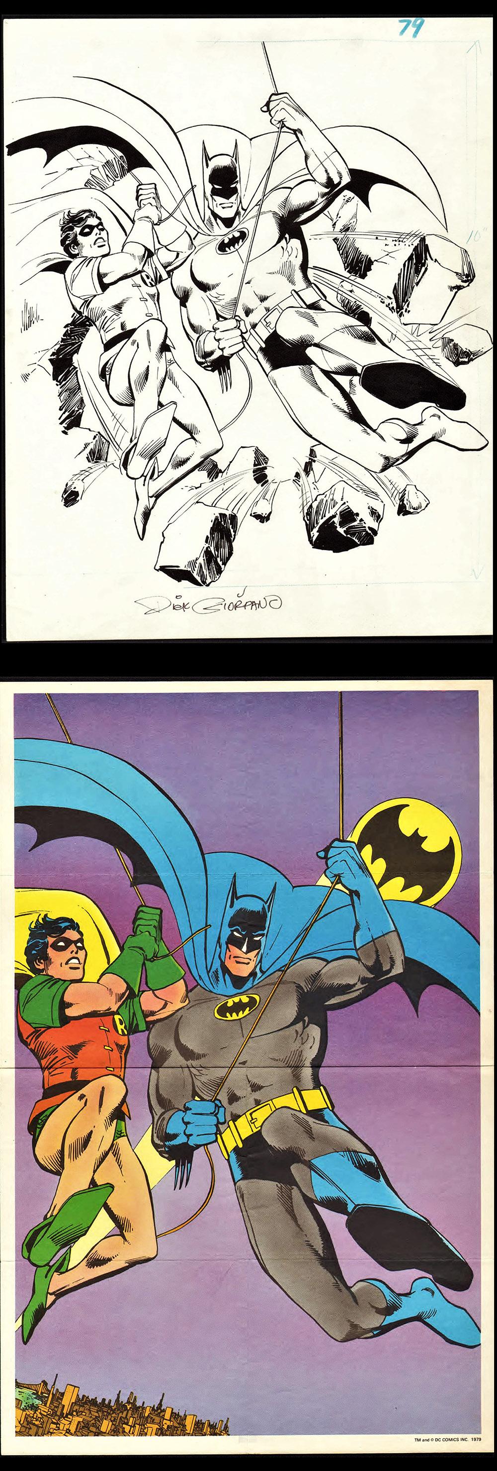 Image: Batman and Robin Bronze-Age Merchandising Art by Dick Giordano