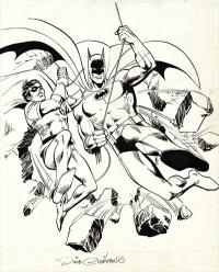 Batman and Robin Bronze-Age Merchandising Art by Dick Giordano